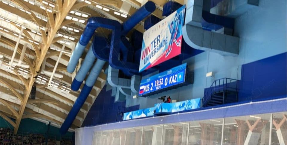 Светодиодные экраны на стадионе Енисей в городе Красноярск